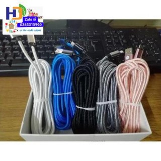 Cáp Sạc 3 Mét Dây Dù Chân Micro Cho Samsung, Oppo, Nokia, HTC,... - DSC3M
