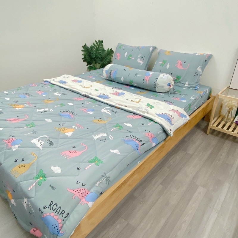 Bộ chăn ga/drap trải giường Thun Lạnh Hàn Quốc
