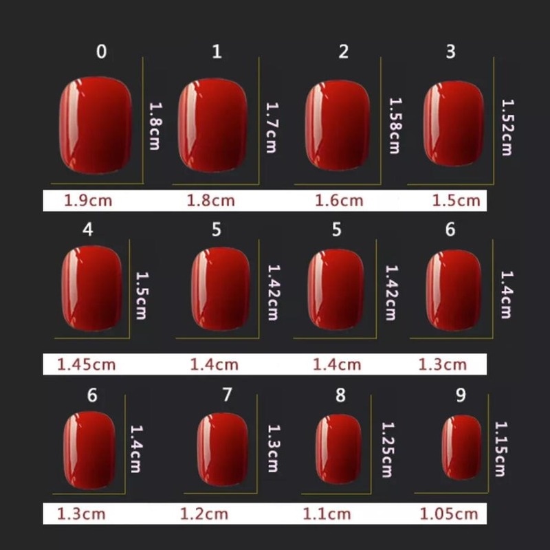 Set 24 móng tay giả màu sắc xinh xắn