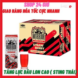 Thùng Tăng Lực Warrior Dâu Lon (Sting Thái Lan)