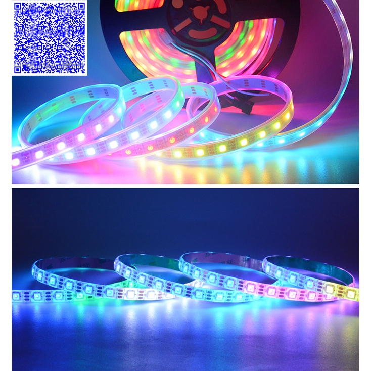 LED DÁN FULL MÀU ARGB NEOPIXEL WS2812B 5V 74LED/MÉT CUỘN 1 MÉT