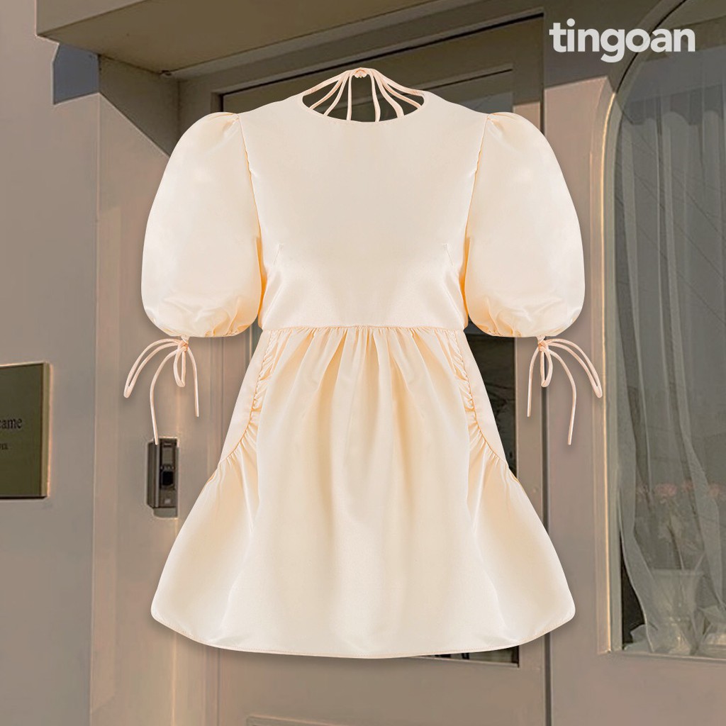 Áo babydoll tafta khoét lưng vàng tingoan CELINIE BLOUSE/YL | BigBuy360 - bigbuy360.vn