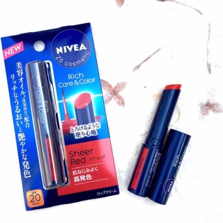 Son dưỡng - Nivea Rich & Care Sheer Red SPF 20 PA++