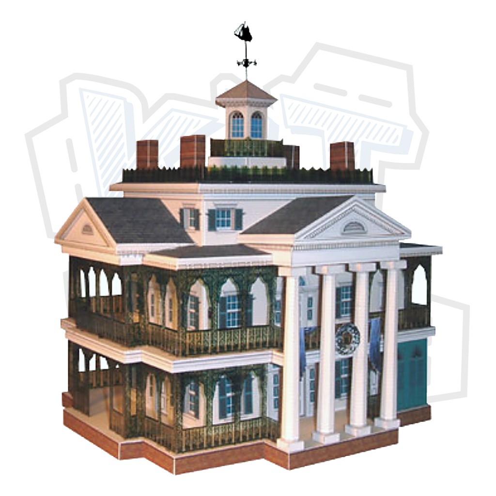 Mô hình giấy kiến trúc nhà New Orleans Square