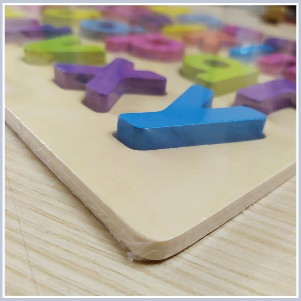 Bảng chữ cái, số NỔI Tiếng Việt 3D bằng gỗ giúp bé nhận biết màu sắc - Đồ chơi gỗ an toàn cho bé