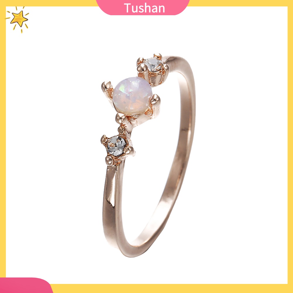 Nhẫn Hợp Kim Đính Ngọc Mắt Mèo Thanh Lịch