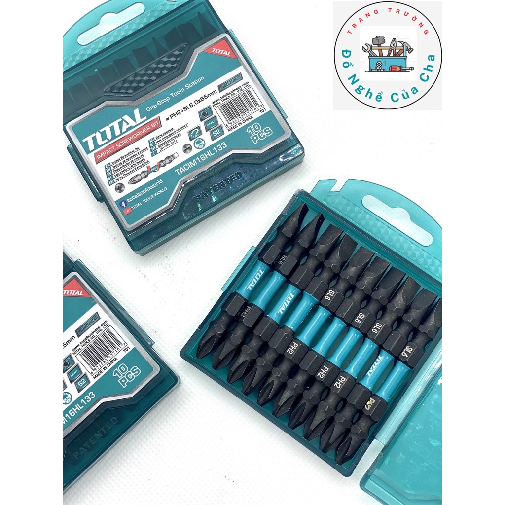 1 Mũi bắt vít hai đầu PH2+SL6.0*1.0x65 mm  total TACIM16HL133
