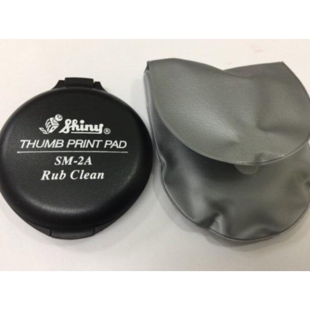 Hộp lăn dấu vân tay SM2A không dính tay - Thump print pad Shiny SM-2A màu đen