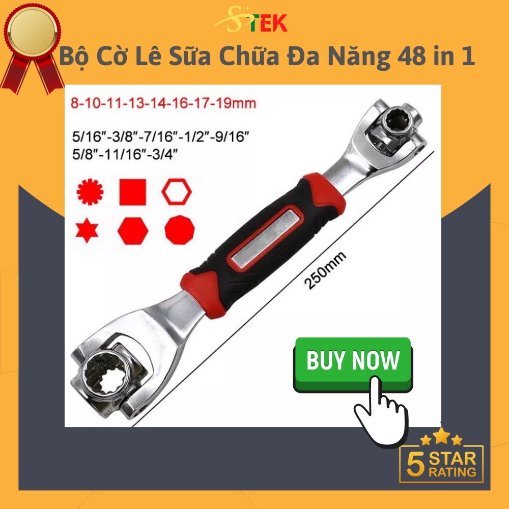 Bộ Cờ Lê Sữa Chữa Đa Năng 48 in 1 Làm Bằng Thép CrV Có Độ Chịu Lực Dẻo Dai Cao Chống Biến Dạng Tốt