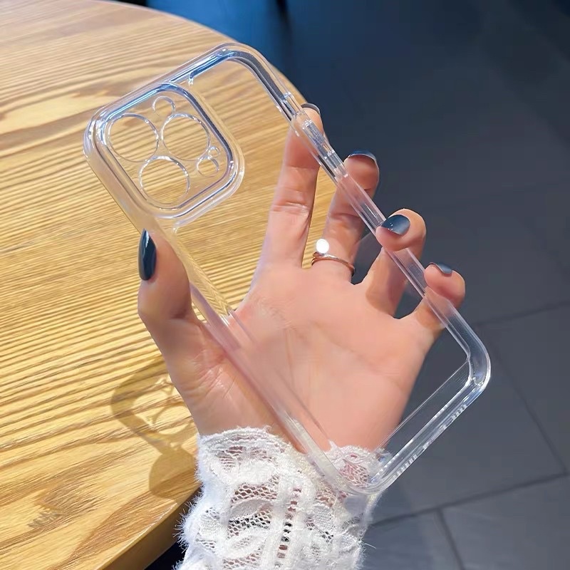 CÓ IPHONE15 Ốp lưng iphone trong dày viền nổi che cam siêu xịn 7plus/8/8plus/x/xr/xs/11/12/13/pro/max/plus