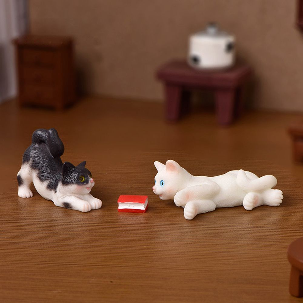 Đồ trang trí mèo con mini trang trí sân vườn DIY