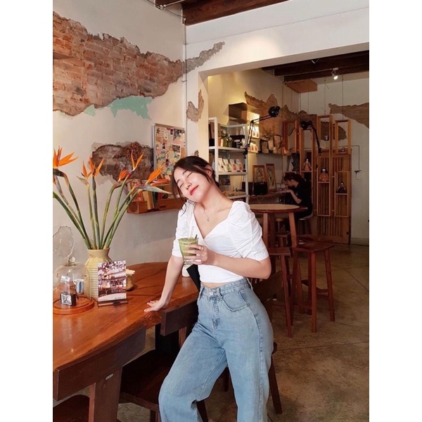 Áo croptop chất liệu linen mùa hè cho nữ Caffeine Studio