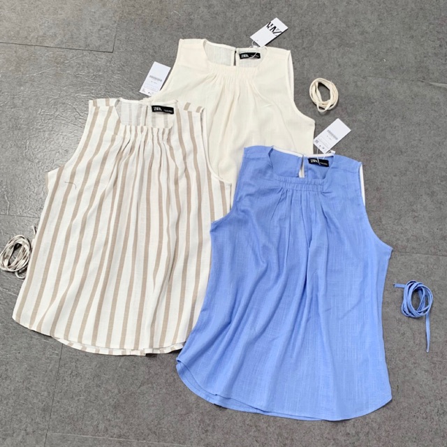 [Mã FATHANG5 giảm 10K đơn 50K] Áo Linen lụa sát nách form bầu siêu xinh. Hình thật shop chụp