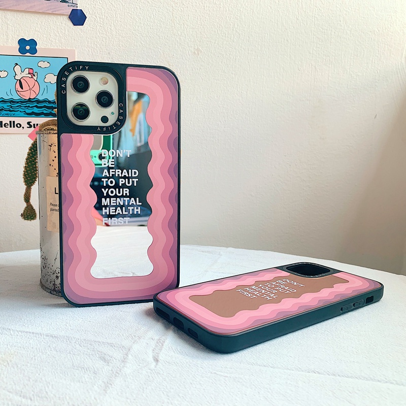 Ốp điện thoại TPU dẻo mặt trang gương in hình cầu vồng phản quang thích hợp cho iPhone 7 8 Plus