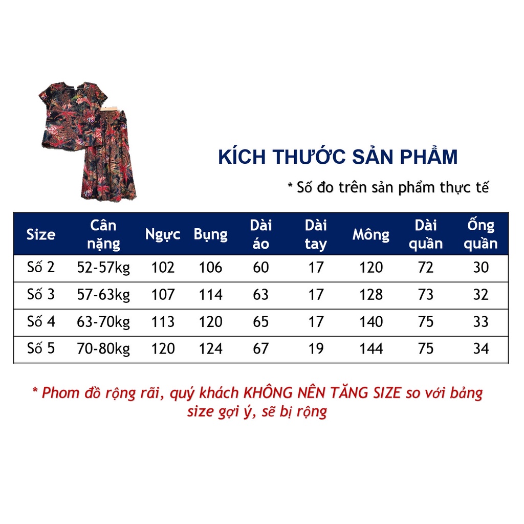 Đồ bộ trung niên chất lanh nhung cao cấp SHOP5SAO quần lửng ống rộng