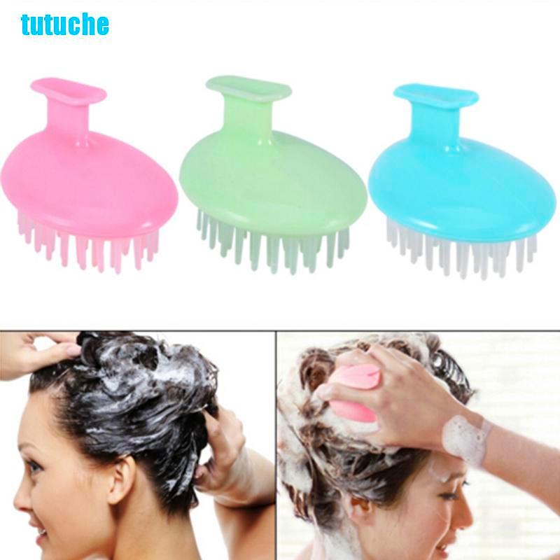 Bàn chải massage cho da đầu/ cơ thể bằng silicon có độ đàn hồi cao tiện dụng khi tắm