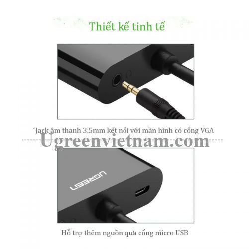 Cáp Micro HDMI to VGA, HDMI chính hãng Ugreen 30355