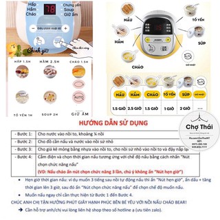 Nồi Nấu Cháo Bear ( Quốc Tế )