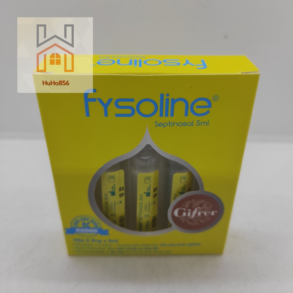 Fysoline - Nước muối sinh lý Kháng khuẩn Pháp - Hỗ trợ nghẹt mũi, viêm mũi, sổ mũi (5 ống)