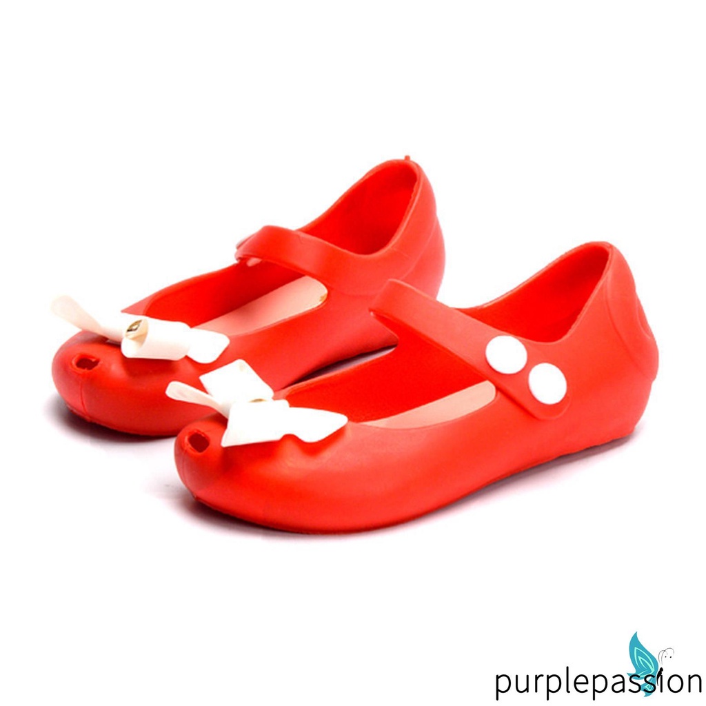 Giày sandal chống trượt thoáng khí đính nơ thời trang mùa hè cho bé gái