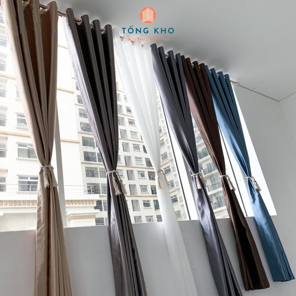 Rèm cửa sổ chống nắng chất liệu vải gấm cao cấp may kích thước theo yêu cầu