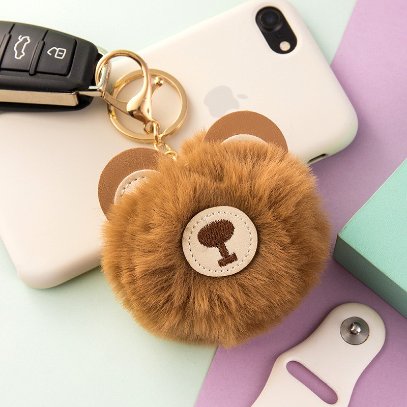 Móc Khoá Cute - Móc Khóa Gấu Bông Lông Xù Cực Dễ Thương, Đeo Cặp, Đeo Túi Xách Xinh Xắn Cho Bạn Gái