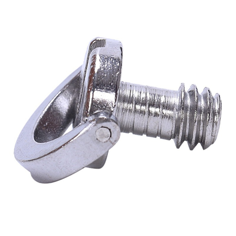 Longer Shaft D-Ring Screw 3/8 Inch-16 Screw Adapter (Pack of 2)