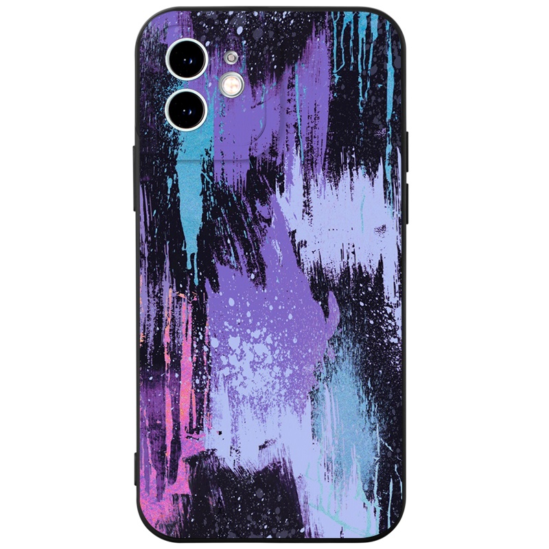 Ốp lưng JURSUE mềm chống bẩn hình độc lạ đen Cho iPhone 14 13 12 11 Pro Max SE 2020 X XR XS 8 7 ip 6S 6 Plus Y2324