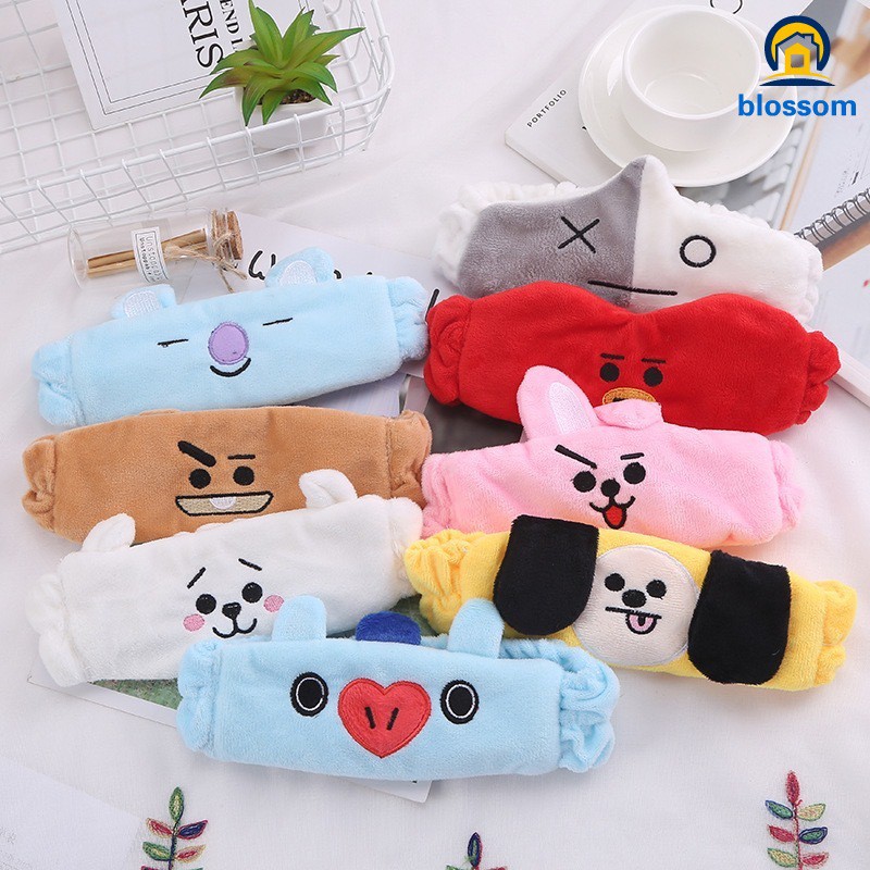 Bts Bt21 Băng Đô Rửa Mặt / Trang Điểm Co Giãn Họa Tiết Bt21 Một Kích Thước Cho Nam Và Nữ