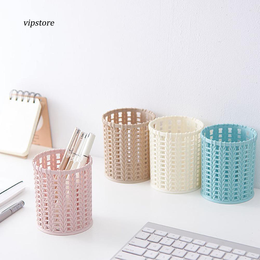 Hộp đựng bút để bàn hình tròn đa năng tiện lợi -Q8