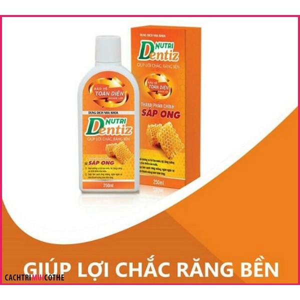 [GIÁ GỐC] Nutri Dentiz nước súc miệng giảm sâu răng từ Sáp ong trầu không chai 250ml