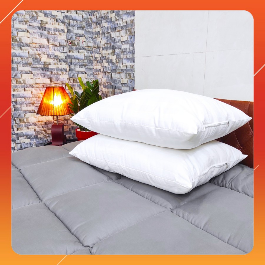 Ruột Gối Nằm Lông Vũ Nhân Tạo Cao Cấp Deluxe Pillow  Êm Ái, Kháng Khuẩn Chuẩn Khách Sạn - FULL SIZE