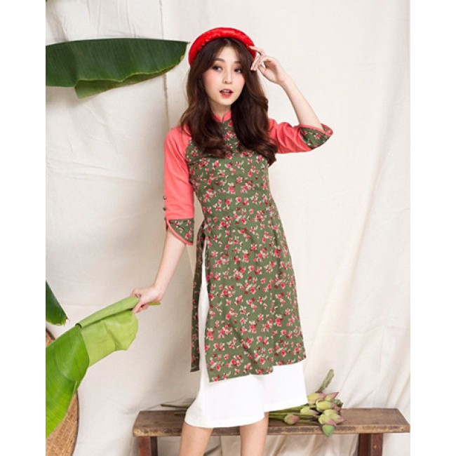 Set Áo Dài + Quần Culottes Sành Điệu