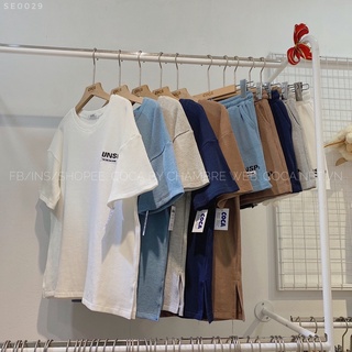[SE0029]🍭 Set đồ bộ form rộng thêu chữ UNSP phong cách Hàn Quốc (Có sẵn/ảnh thật)