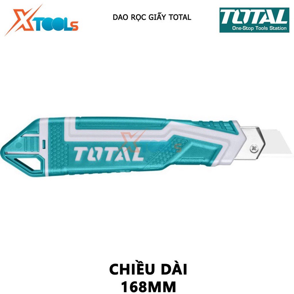 Dao rọc giấy INGCO TOTAL dao cắt giấy có chiều dài 150mm, kích thước lưỡi 9mmx80mm sắc bén, nhỏ gọn, độ bền cao