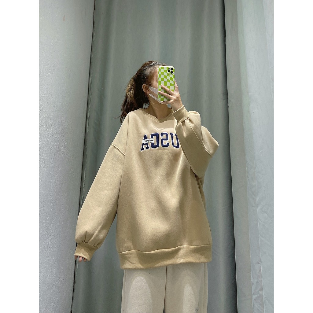 ÁO NỈ CỔ TRÒN CHỮ USCA | BigBuy360 - bigbuy360.vn