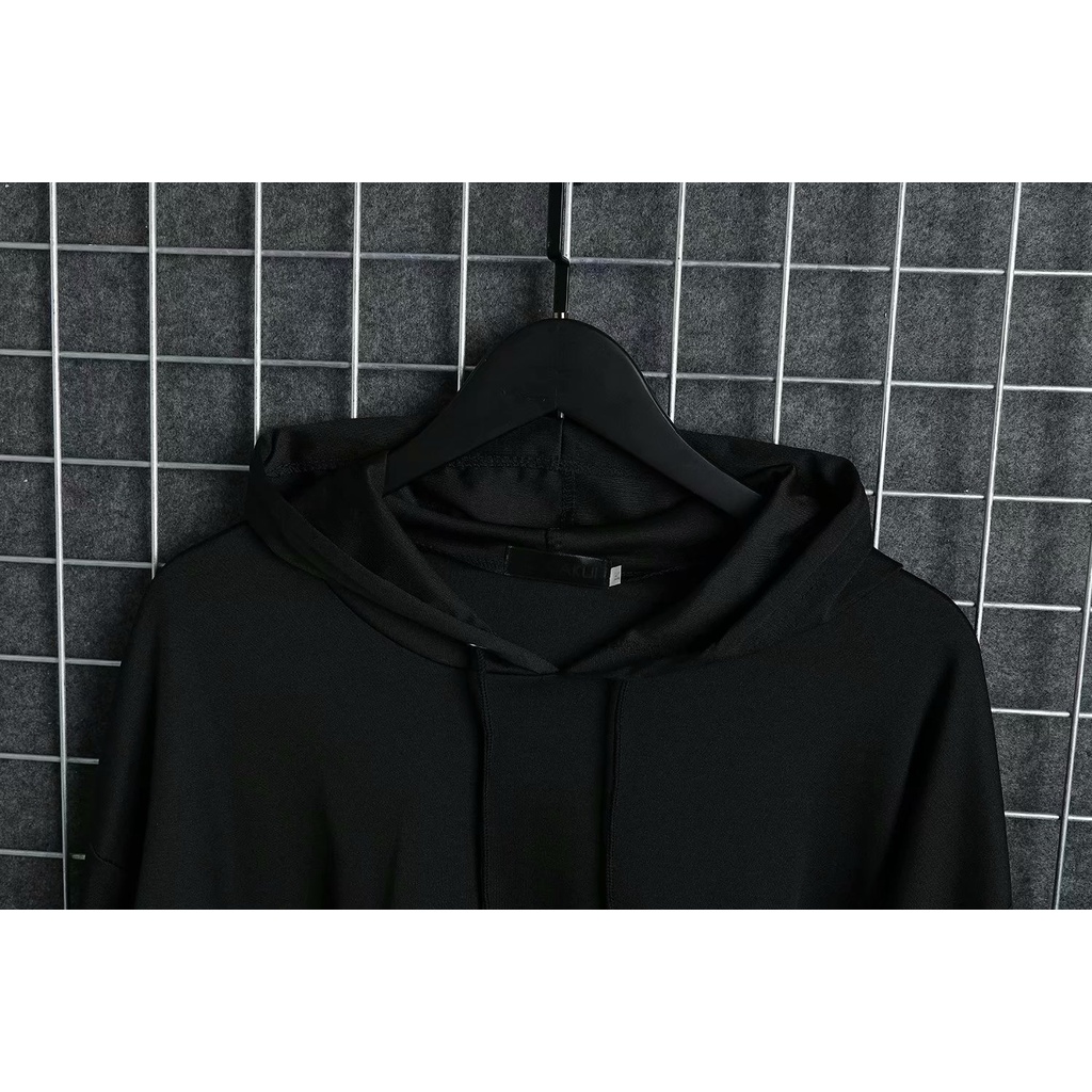Áo hoodie tay dài phối dây ruy băng cá tính trẻ trung phong cách Hàn Quốc dành cho nam