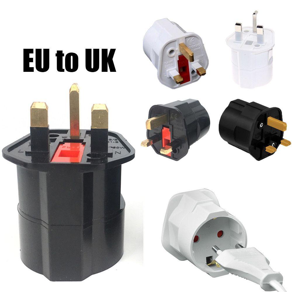 Ổ Cắm Điện Chuyển Đổi EU Sang UK 2 Pin 250V 13A Tiện Dụng Khi Đi Du Lịch