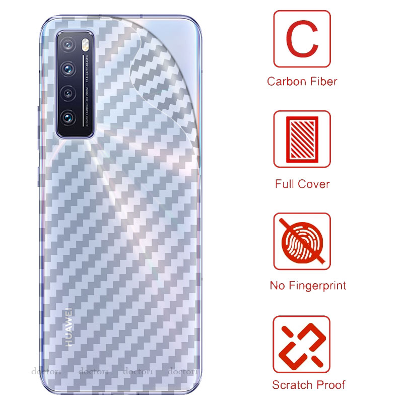 Miếng Dán Mặt Sau Điện Thoại Bằng Sợi Carbon 3d Cho Huawei Nova 7 SE 7i 5T Y7a Y7P Y8P Y6P Y5P Y9s Y7 Y9 Prime Y5 Lite 2019