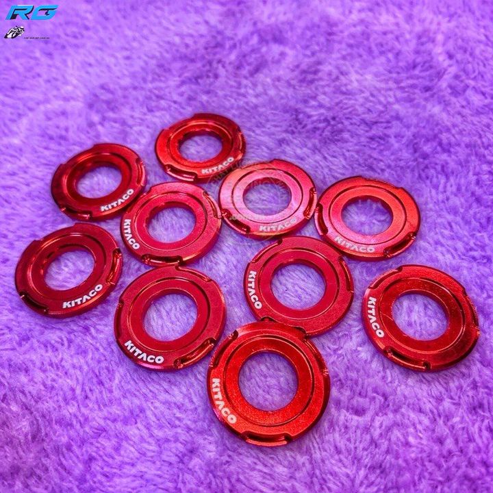 Long đền nhôm CNC Kitaco mọi vị trí cho ốc 6li, 8li, 10li, 12li chêm ốc các loại