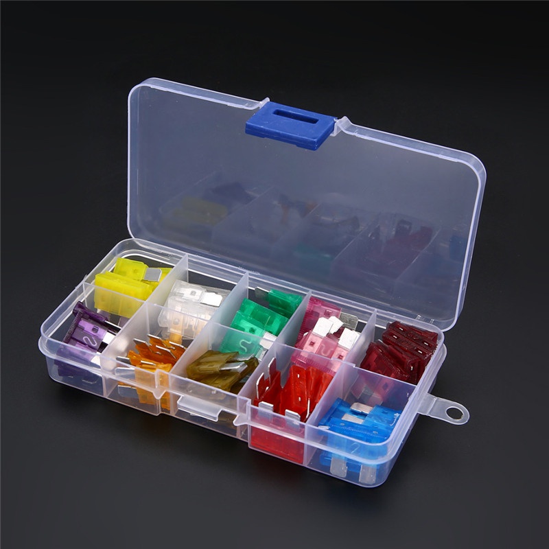 Set 50 Cầu Chì 32V 3A-40A + Phân Loại Chuyên Dụng Cho Xe Hơi / Xe Tải / Mô Tô