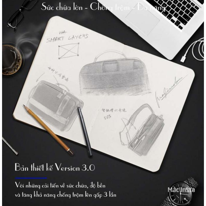 Balo đa năng vải Canvas chống sốc chống thấm nước