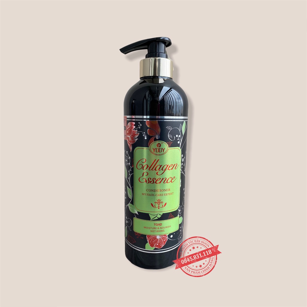 Cặp Dầu Gội Xả COLAGEN ĐEN 800ML Hair Salon Cao Cấp 800ML Phục Hồi Tóc Khô Hư Tổn Giảm Gẫy Rụng CT51