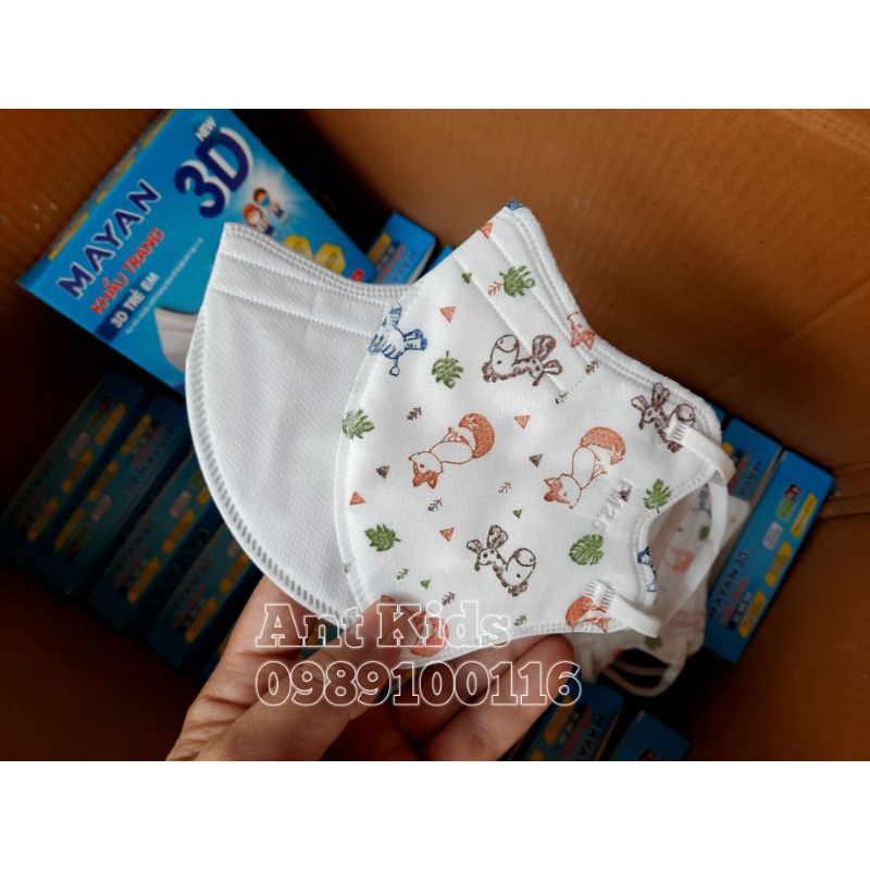 Khẩu Trang Cho Bé, Khẩu Trang 3D MAYAN Trẻ Em Cam Kết Hàng Chính Hãng Công Ty Ôm Mặt Chống Bụi Chống Giọt Bắn Cực Xịn