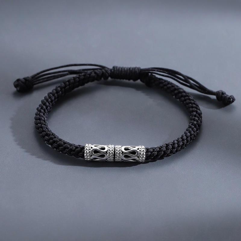 Vòng Tay Nam Lắc Tay Unisex Clancy Thời Trang Vòng Tay Nam Nữ Basic Màu Đen Chất Liệu Bền Bỉ Kratos