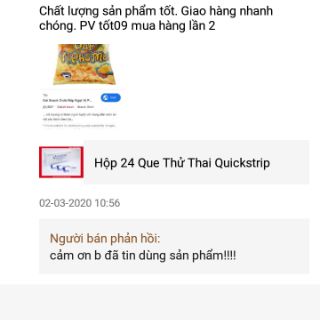 Hộp 24 Que Thử Thai Quickstrip,Quckseven