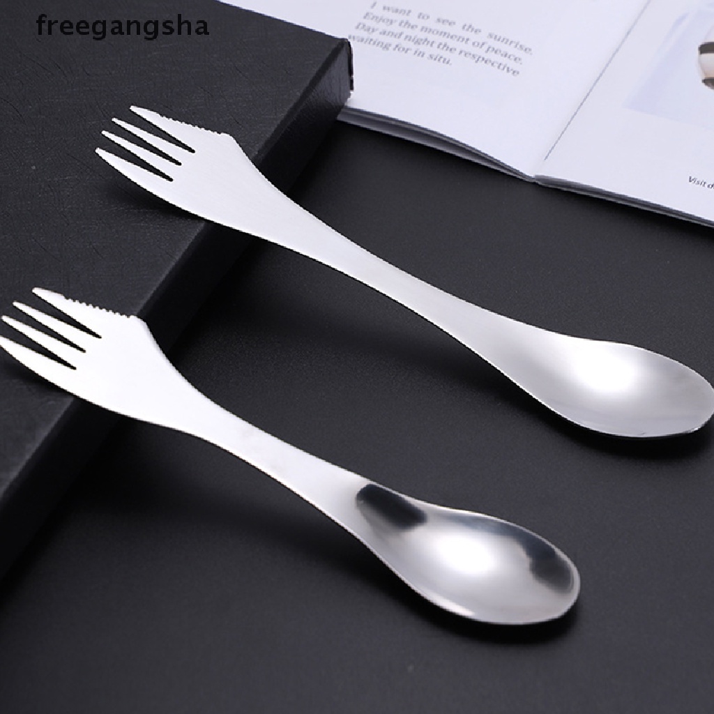[FREG] Camping Tableware Titanium Spoon Fork Knife Folding Picnic Cutlery Tourist FDH