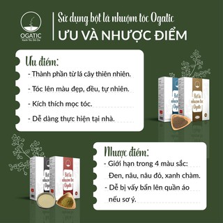 Bột Lá Nhuộm Tóc Ogatic Màu Đen