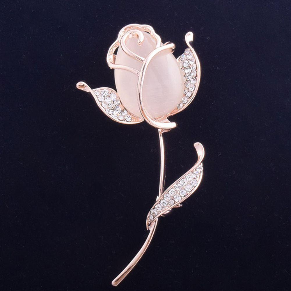 MXGOODS Ghim Cài Áo Hình Hoa Đính Đá Thời Trang