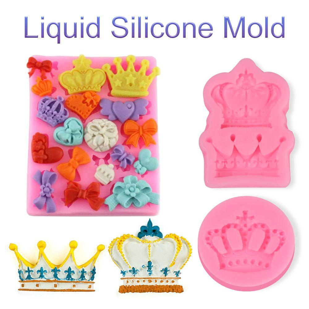 Khuôn Silicone Làm Đất Sét Hình Vương Miện Công Chúa